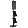 free-standing-stand-in-black-color-with-1-x-11X17-frame-in-portrait-and-landscape-and-2-x-8.5x11-steel-shelf-single-sided-6