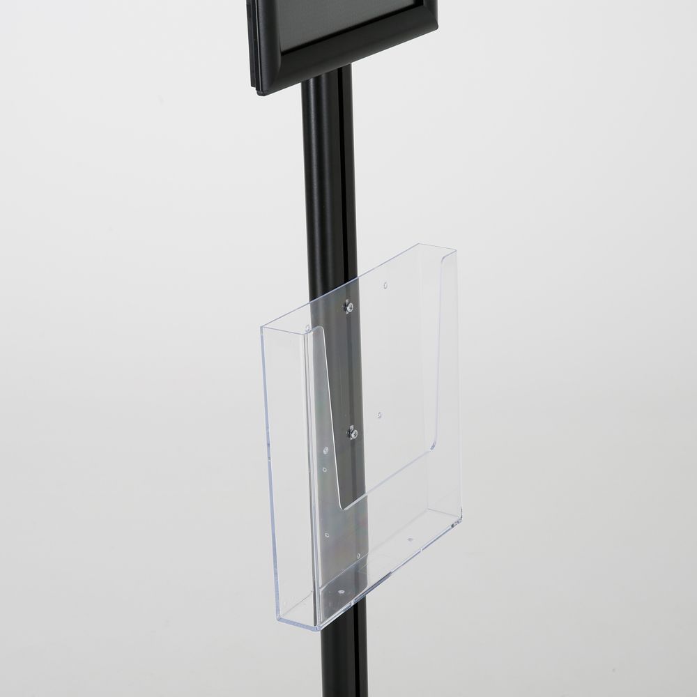 Clear Pocket Shelf Free Standing Display 8.5x11 1 x Black snap Frame 