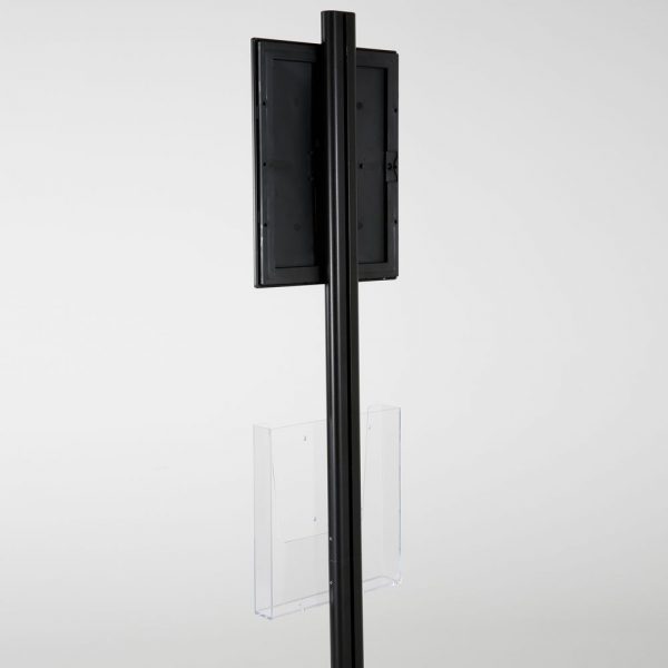 free-standing-stand-in-black-color-with-1-x-8.5x11-frame-in-portrait-and-landscape-and-1-x-8.5x11-clear-pocket-shelf-single-sided-8