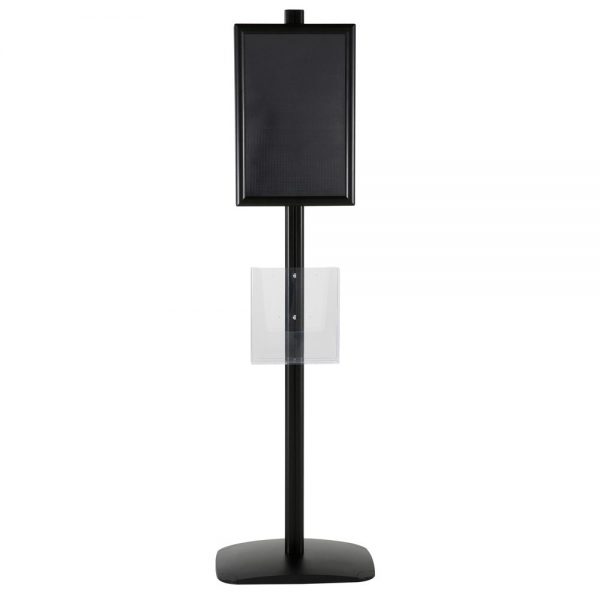 free-standing-stand-in-black-color-with-2-x-11X17-frame-in-portrait-and-landscape-and-2-x-8.5x11-clear-pocket-shelf-double-sided-11