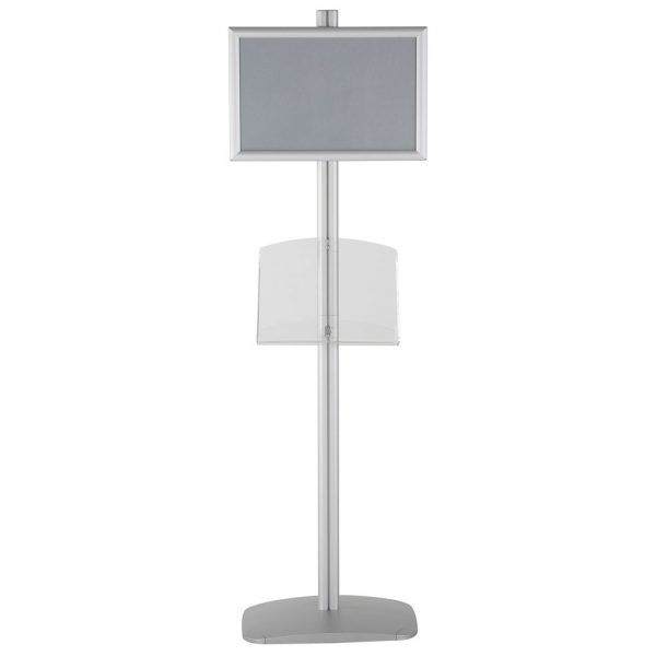 free-standing-stand-in-silver-color-with-1-x-11X17-frame-in-portrait-and-landscape-and-1-2-x-8.5x11-clear-shelf-in-acrylic-single-sided-13