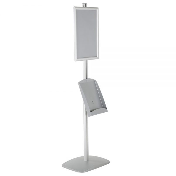 free-standing-stand-in-silver-color-with-1-x-11X17-frame-in-portrait-and-landscape-and-1-x-8.5x11-steel-shelf-single-sided-6