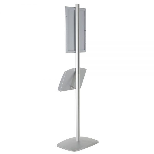 free-standing-stand-in-silver-color-with-1-x-11X17-frame-in-portrait-and-landscape-and-2-x-5.5x8.5-steel-shelf-single-sided-16