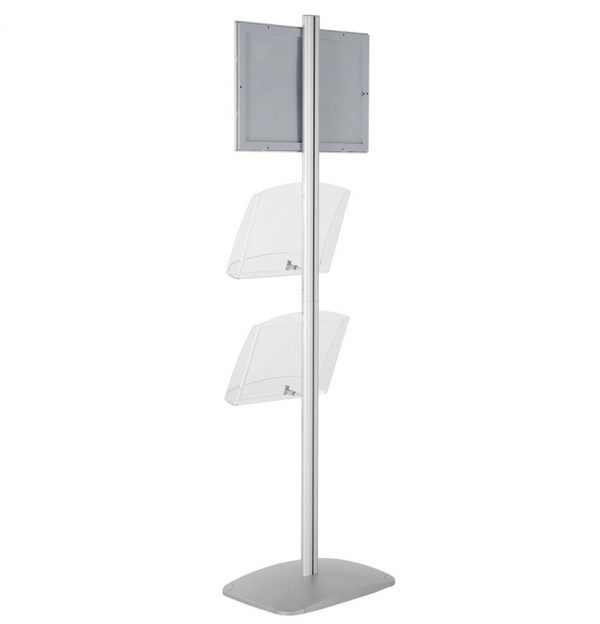 free-standing-stand-in-silver-color-with-1-x-11X17-frame-in-portrait-and-landscape-and-2-x-8.5x11-clear-shelf-in-acrylic-single-sided-10