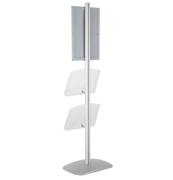 free-standing-stand-in-silver-color-with-1-x-11X17-frame-in-portrait-and-landscape-and-2-x-8.5x11-clear-shelf-in-acrylic-single-sided-14