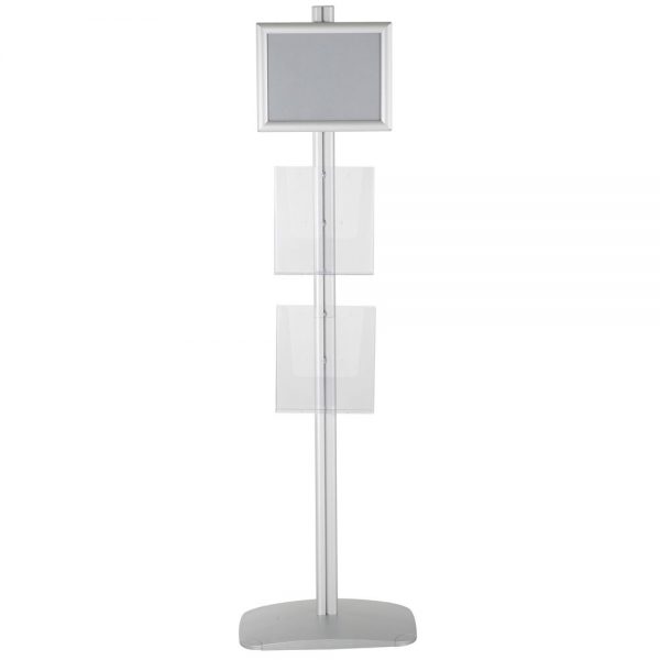 free-standing-stand-in-silver-color-with-1-x-11X17-frame-in-portrait-and-landscape-and-2-x-8.5x11-steel-shelf-single-sided-10