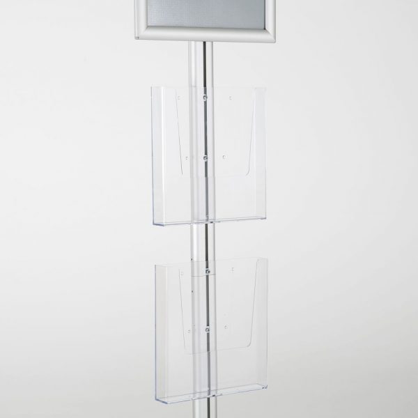 free-standing-stand-in-silver-color-with-1-x-11X17-frame-in-portrait-and-landscape-and-2-x-8.5x11-steel-shelf-single-sided-11
