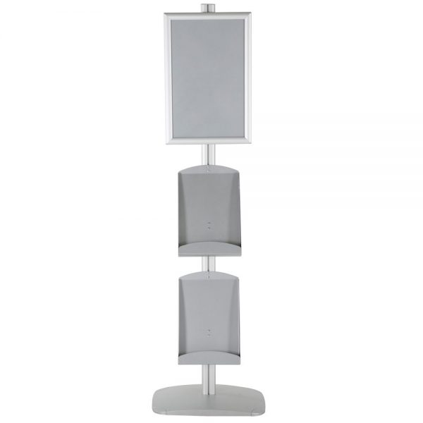 free-standing-stand-in-silver-color-with-1-x-11X17-frame-in-portrait-and-landscape-and-2-x-8.5x11-steel-shelf-single-sided-12