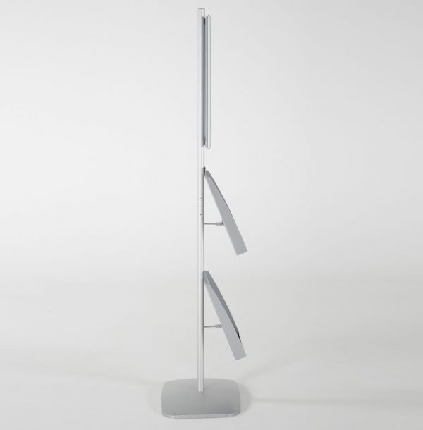 free-standing-stand-in-silver-color-with-1-x-11X17-frame-in-portrait-and-landscape-and-2-x-8.5x11-steel-shelf-single-sided-18