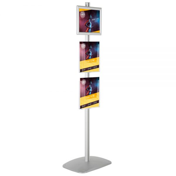 free-standing-stand-in-silver-color-with-1-x-11X17-frame-in-portrait-and-landscape-and-2-x-8.5x11-steel-shelf-single-sided-5