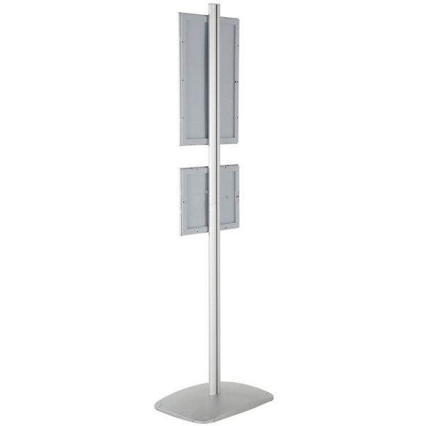 free-standing-stand-in-silver-color-with-1-x-11x17-frame-and-1-x-8.5x11-frame-in-portrait-and-landscape-position-single-sided