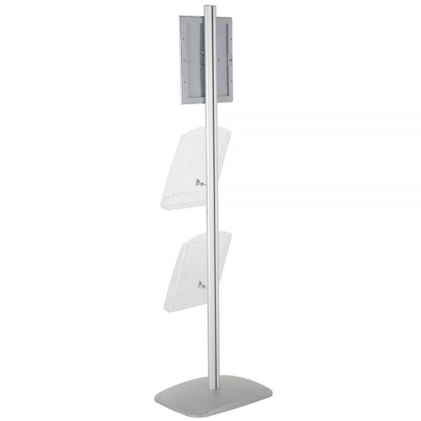 free-standing-stand-in-silver-color-with-1-x-8.5X11-frame-in-portrait-and-landscape-and-2-x-8.5x11-clear-shelf-in-acrylic-single-sided-12