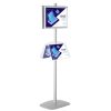 free-standing-stand-in-silver-color-with-2-x-11X17-frame-in-portrait-and-landscape-and-2-2-x-8.5x11-clear-shelf-in-acrylic-double-sided-4