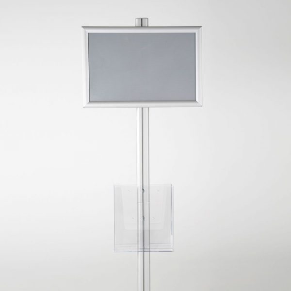 free-standing-stand-in-silver-color-with-2-x-11X17-frame-in-portrait-and-landscape-and-2-x-8.5x11-clear-pocket-shelf-double-sided-11