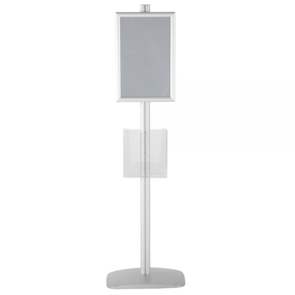 free-standing-stand-in-silver-color-with-2-x-11X17-frame-in-portrait-and-landscape-and-2-x-8.5x11-clear-pocket-shelf-double-sided-12