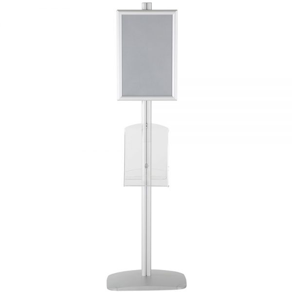 free-standing-stand-in-silver-color-with-2-x-11X17-frame-in-portrait-and-landscape-and-2-x-8.5x11-clear-shelf-in-acrylic-double-sided-12