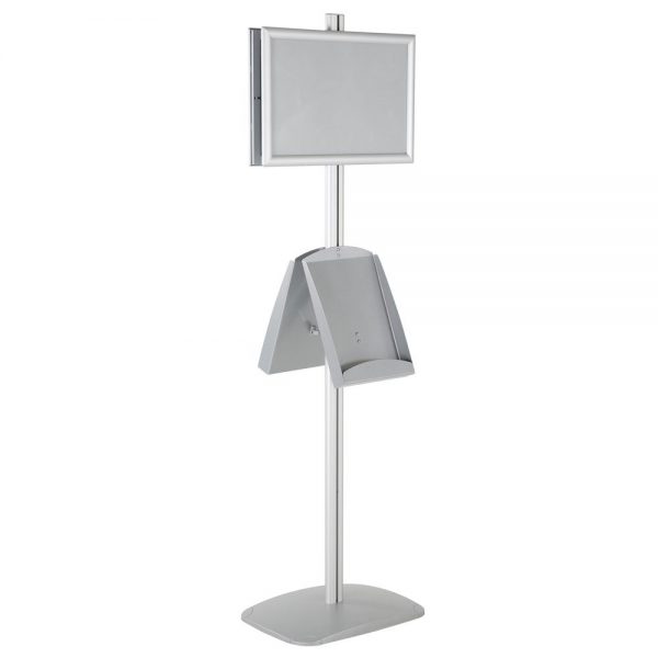 free-standing-stand-in-silver-color-with-2-x-11X17-frame-in-portrait-and-landscape-and-2-x-8.5x11-steel-shelf-double-sided-6