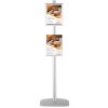 free-standing-stand-in-silver-color-with-2-x-8.5x11-frame-in-portrait-and-landscape-and-2-x-8.5x11-clear-pocket-shelf-double-sided-4