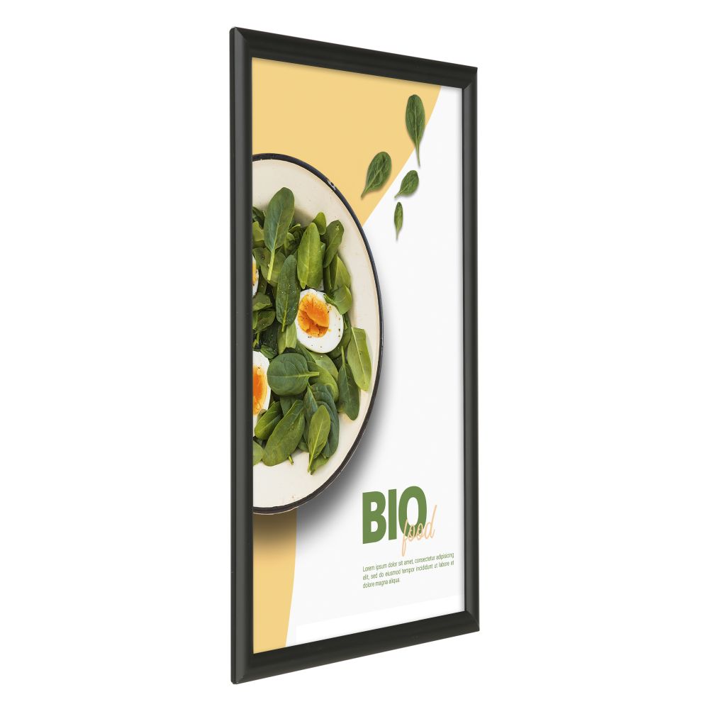 Premium Series Front-Loading Snap Frame SnapeZo Poster Frame 10x14 Inches Black 1.2 Inch Aluminum Profile Wall Mounting