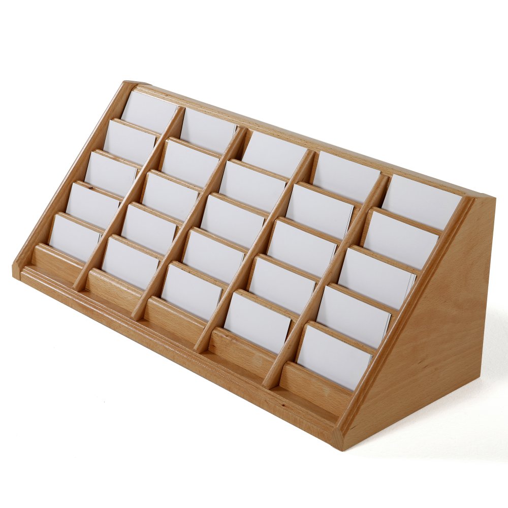 Wooden sales card holder