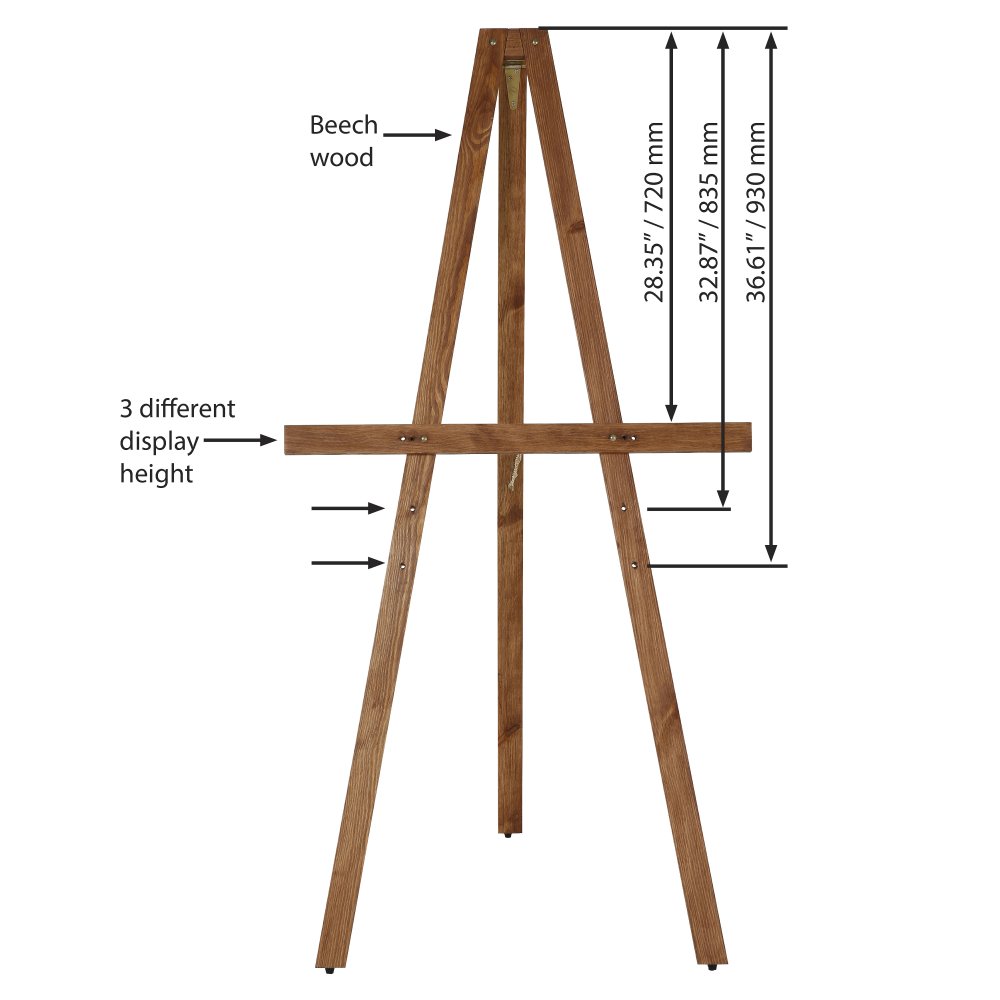 64.96 Basic Easel, dark wood