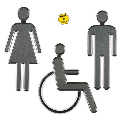 chrome-coated-3-94-high-toilet-sign-set-women-men-and-handicap-gray-panel