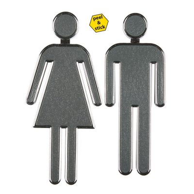 chrome-coated-3-94-high-toilet-sign-women-men-gray-panel