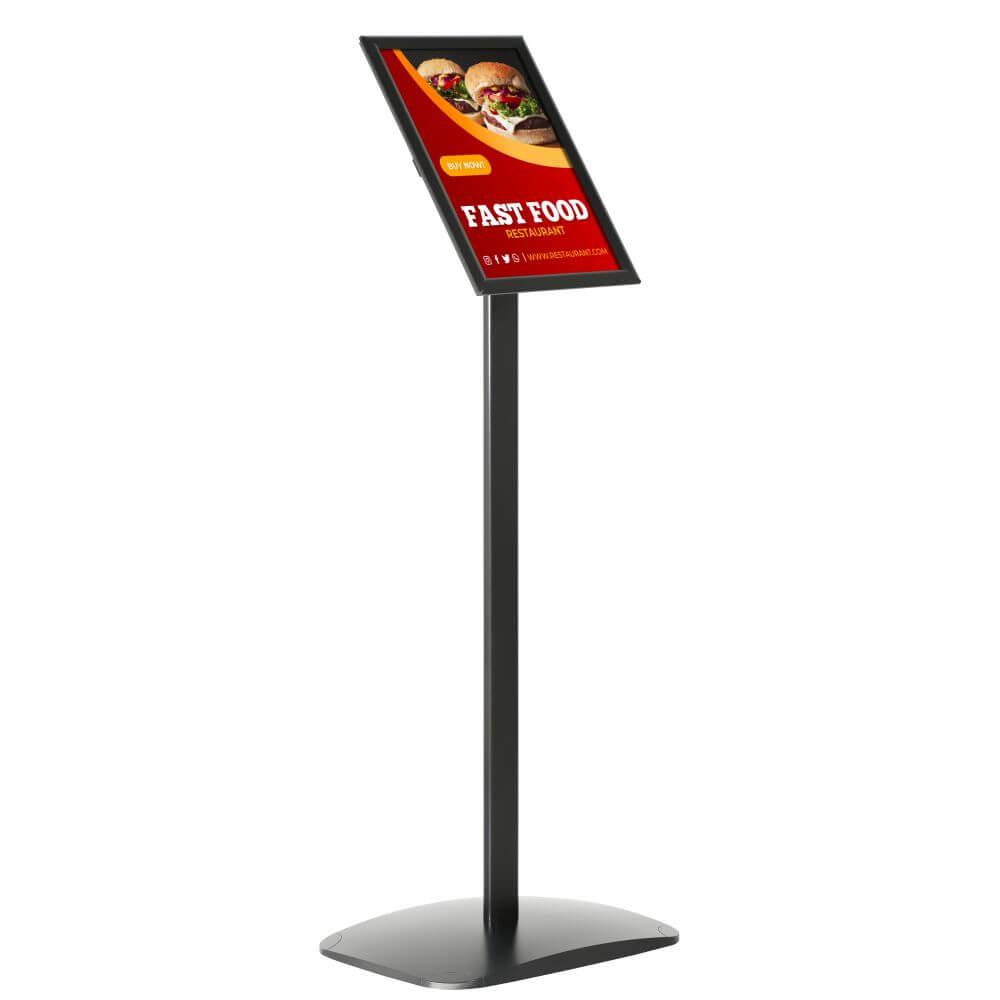 8.5×11 Advertising Restaurant Aluminum Sign Post, Reusable and Durable,  Black, Mitred Corner – Displays Outlet – Online Display Signs Retailer