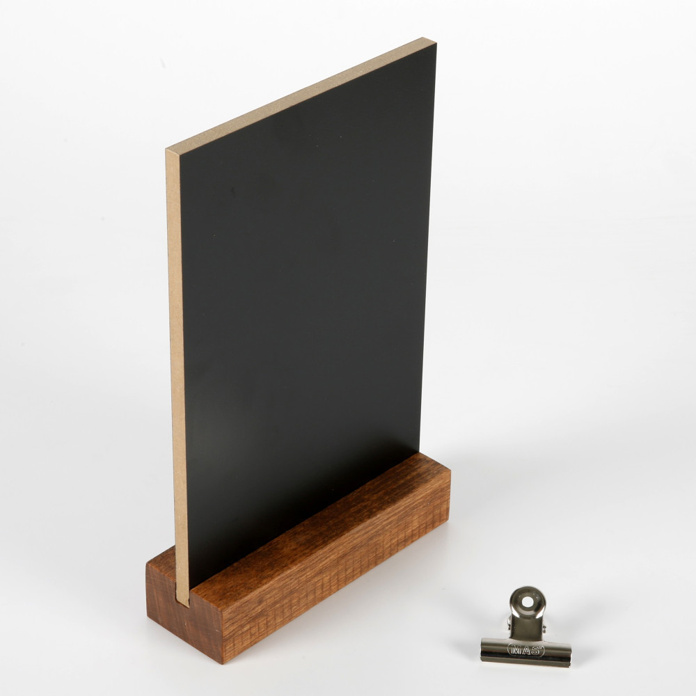 Wood Clipboard with Chalkboard and Clip (Dark Wood, 5.5×8.5, A5) (2 Pack) –  Displays Outlet – Online Display Signs Retailer