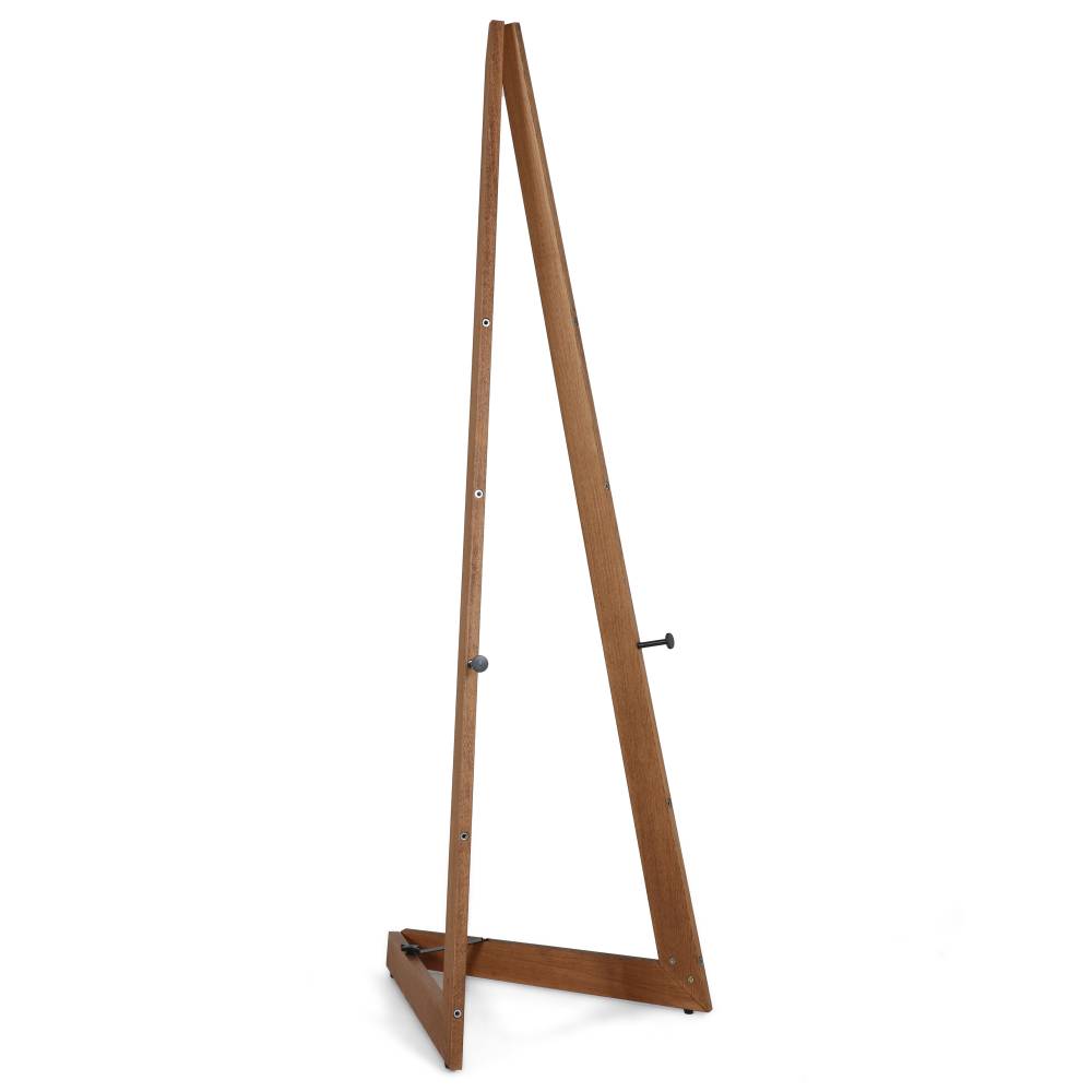 Wood Easel for Floor Display, Adjustable Pegs, 9 Height Settings - Bl