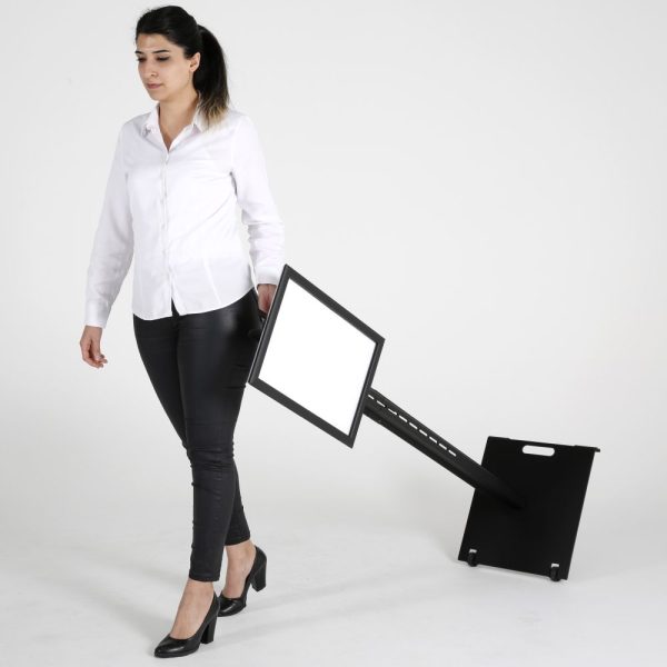 Pedestal Outdoor Sign Holder Black 11×17 Inch Aluminum Snap Poster