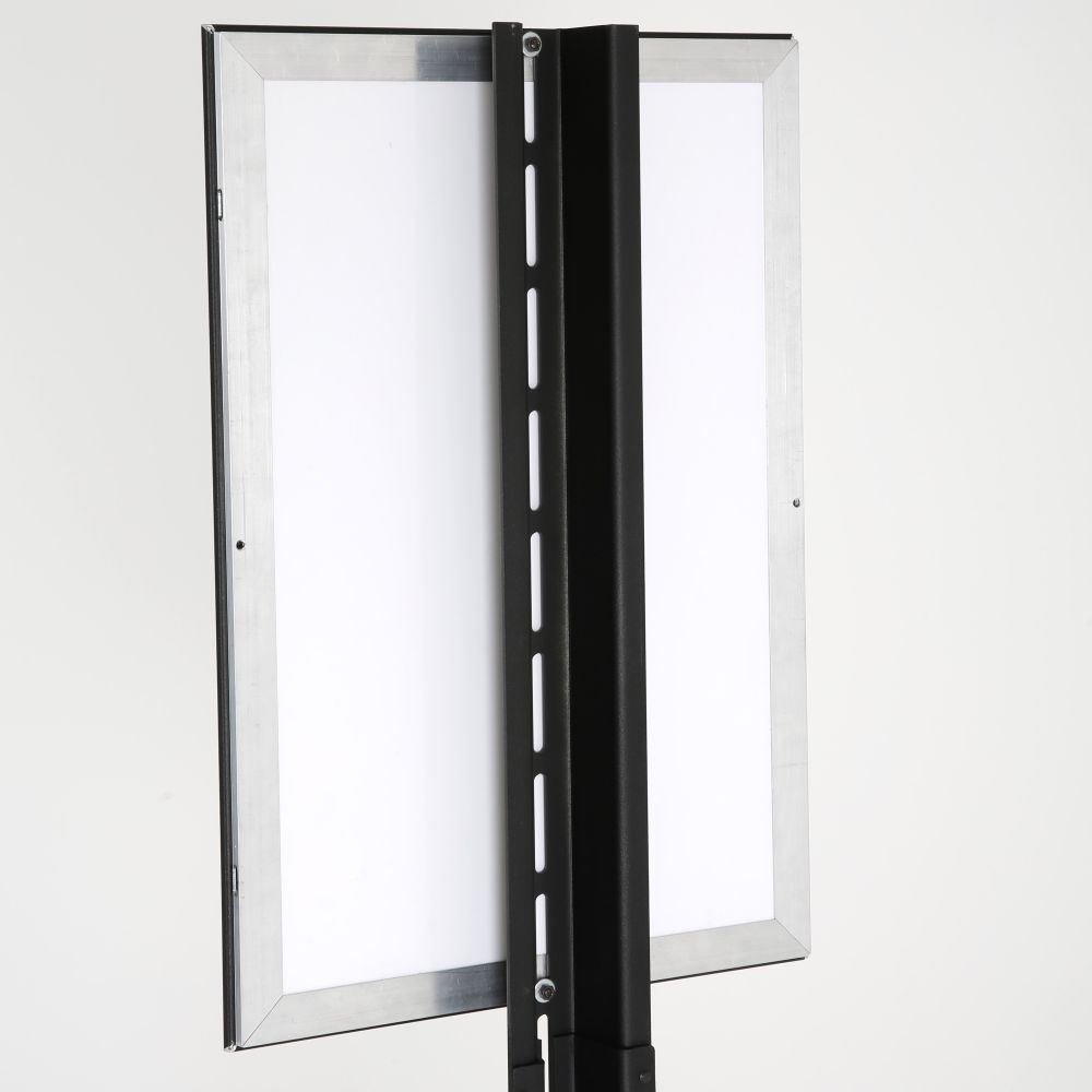 Pedestal Outdoor Sign Holder Black 11×17 Inch Aluminum Snap Poster