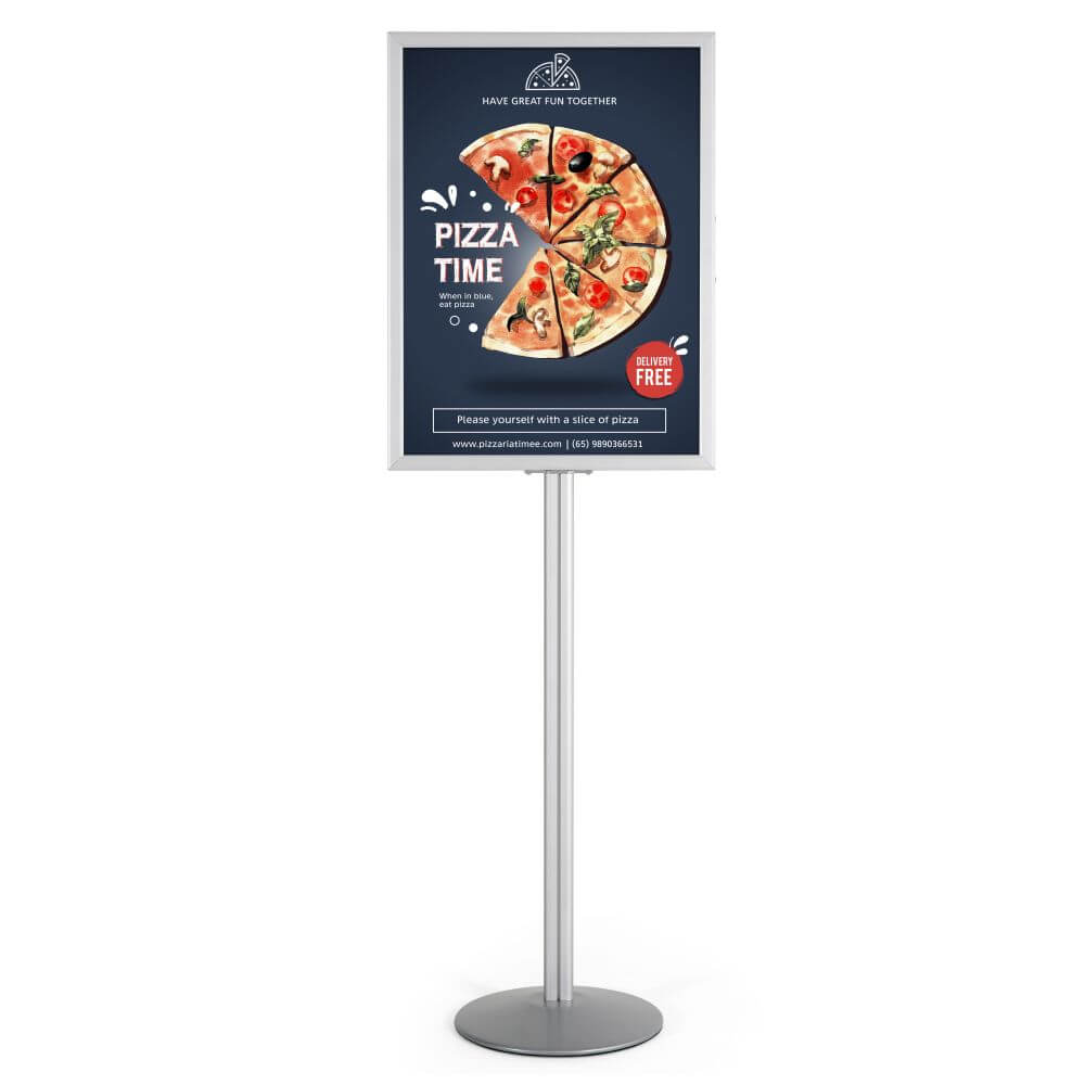 22wx28h Double Sided Metal Poster Stand, Floor Standing Sign Holders