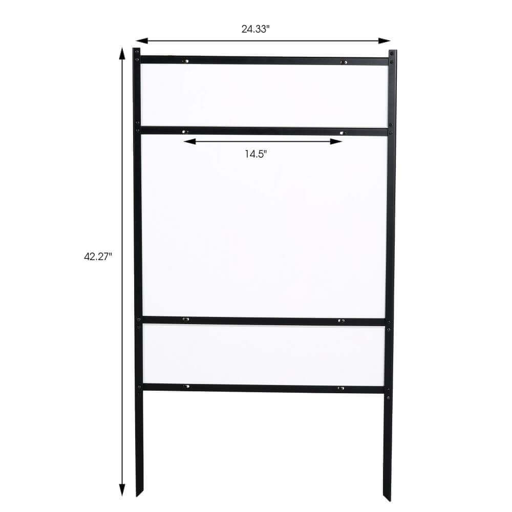 H Frame Real Estate Yard Sign Post Dual Rider, 24×18 Inch 44″ Tall ...