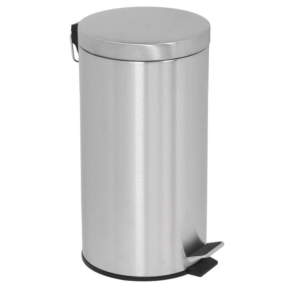 Step On Trash Can Silver 5.3 Gallon (20 Liter) Stainless Steel Receptacle  Plastic Removable Inner Bucket – Displays Outlet – Online Display Signs  Retailer